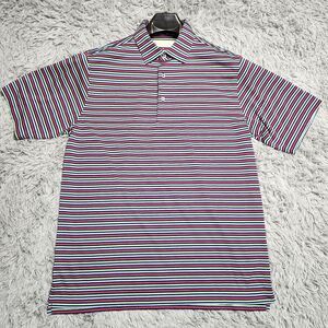 Donald Ross‎ Golf Polo Shirt Mens Size Medium Rainbow Colorful Logo Activewear